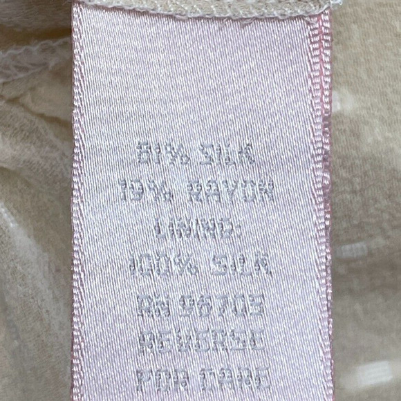 Rebecca Taylor Silk Cream Sleeveless Sheer Layered Cottage Core Dress Womens 4 - Picture 4 of 12